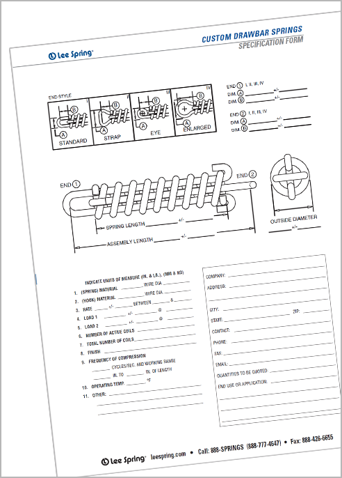 Drawbar Spring Specification Form