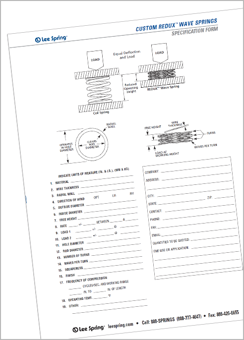 Wave Spring Specification Form